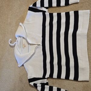 Striped quarter zip